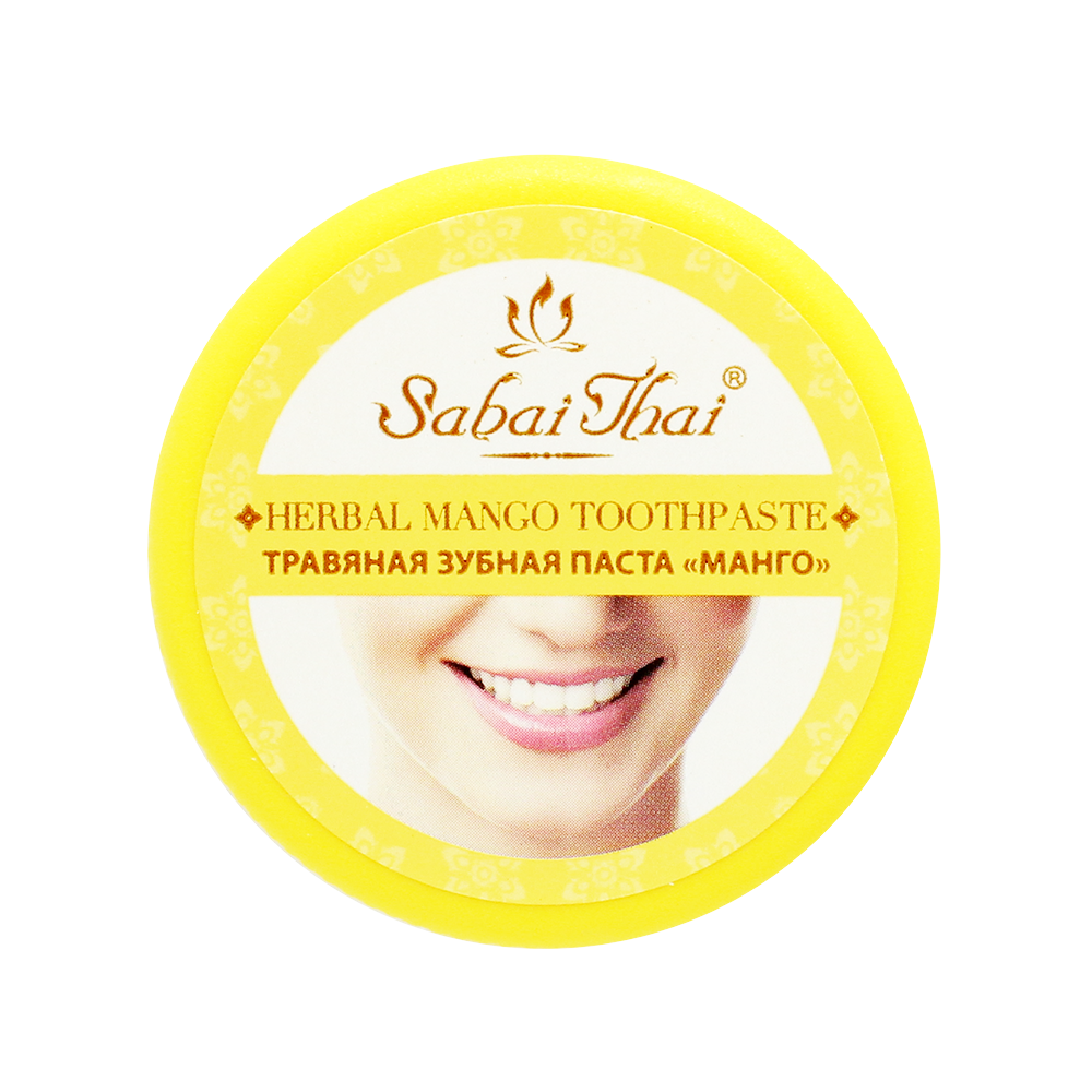 SABAI THAI Natural Herbal Mango Toothpaste Fluoride Free, 25g